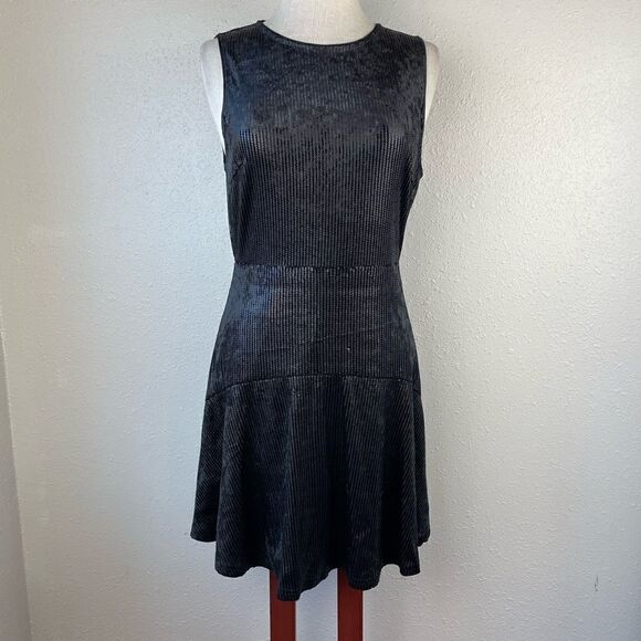 Francesca’s Sleeveless Black Sequin Midi Dress Size M EUC - Picture 1 of 9